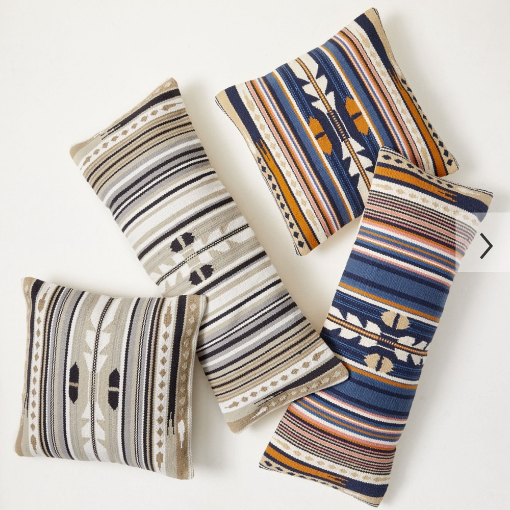 ***WEST ELM***Woven BAJA Pillow Cover 14" x 36" SAND NIB